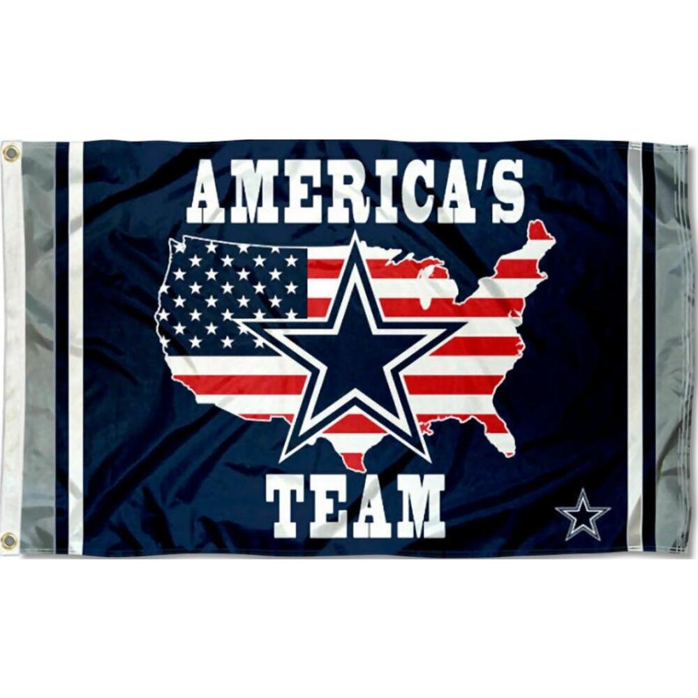 Dallas Cowboys America's Team Flag Banner Patriotic Mancave Garage New 3x5 Feet